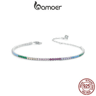 Pulseira Bamoer 925 Sterling Sliver Arco-Íris Jóias Presentes Para Mulheres em Oferta na Shopee