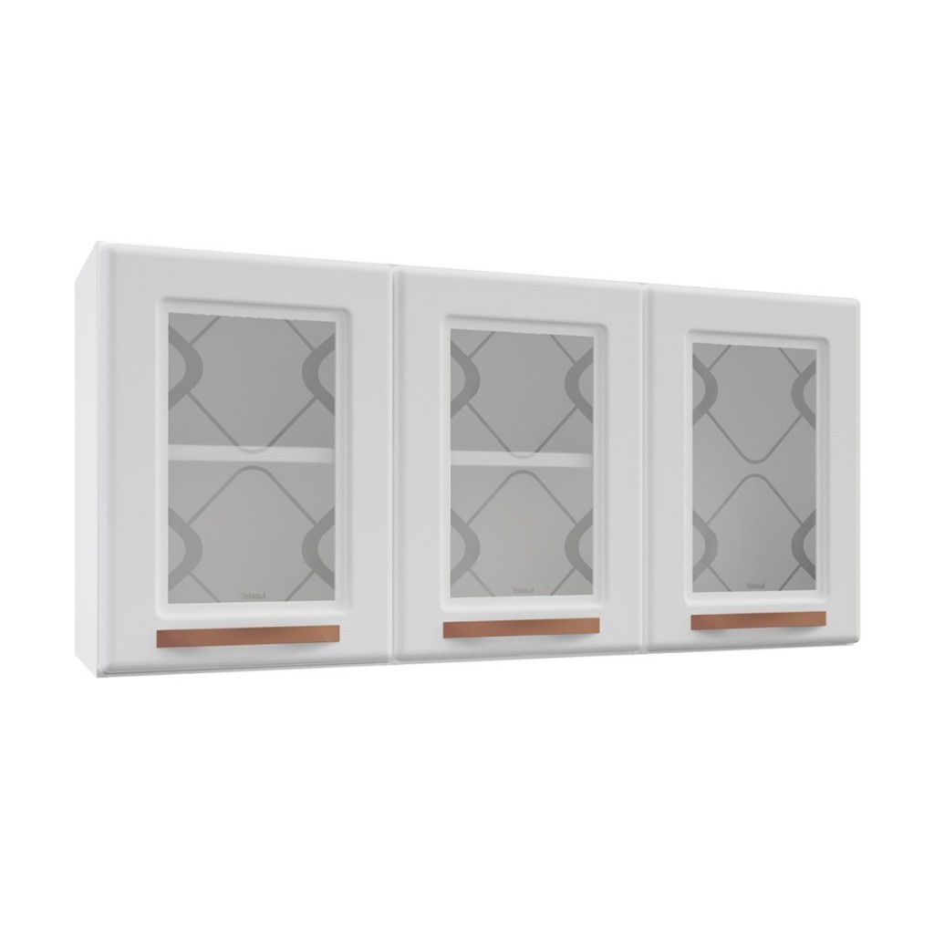 Armário Aéreo Cozinha em Aço Mirage New 3 Portas 1 Prateleira em Oferta na Shopee