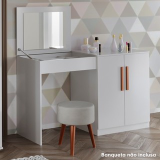 Penteadeira Multiuso 2 Portas com Espelho em Oferta na Shopee