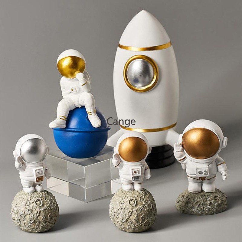 3pcs/set Espaço Galáctico Astronauta Planeta Temático Decoração De Bolo Sala De Estar Carro Presente De Aniversário