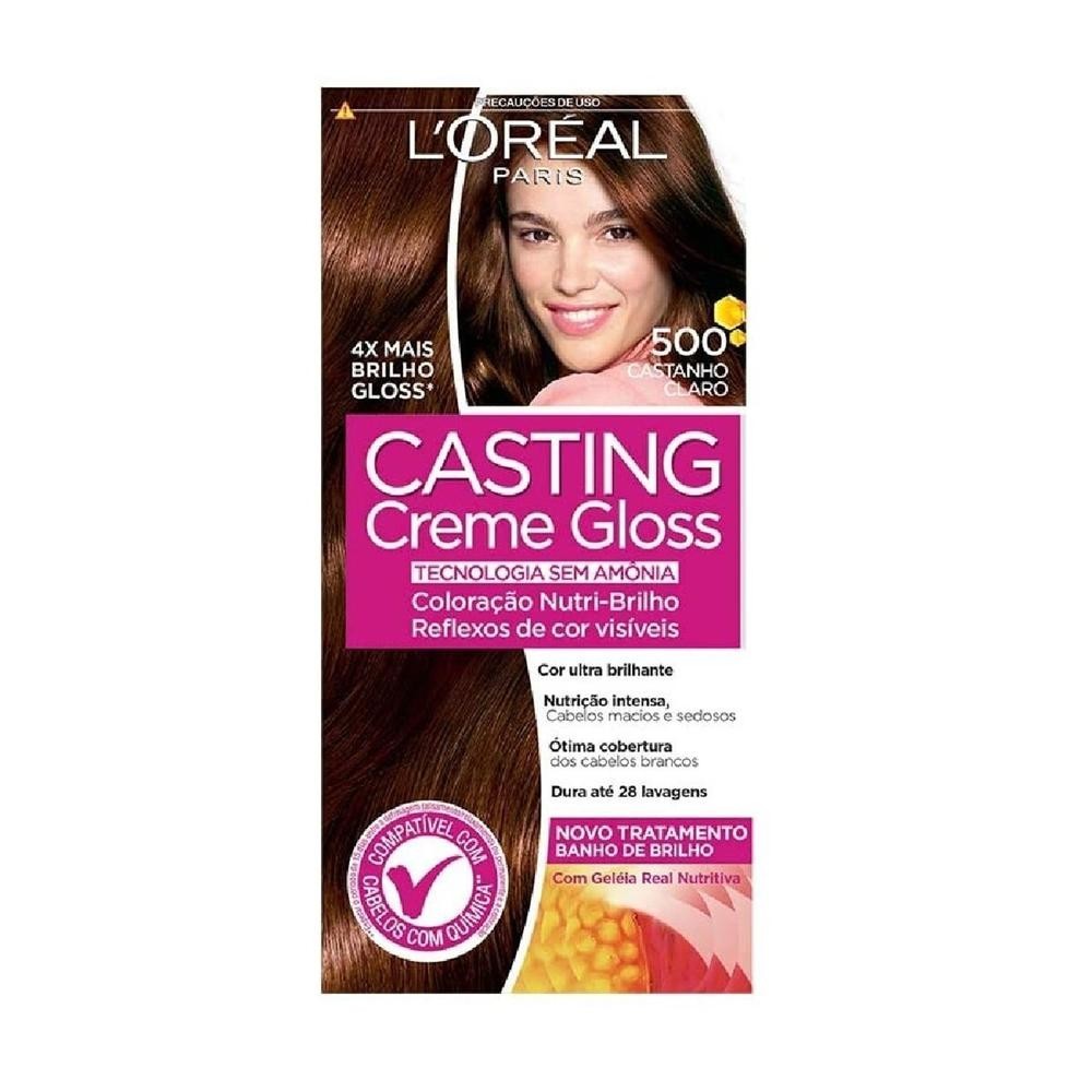 Tintura Casting Creme Gloss 500 Castanho Claro em Oferta na Shopee