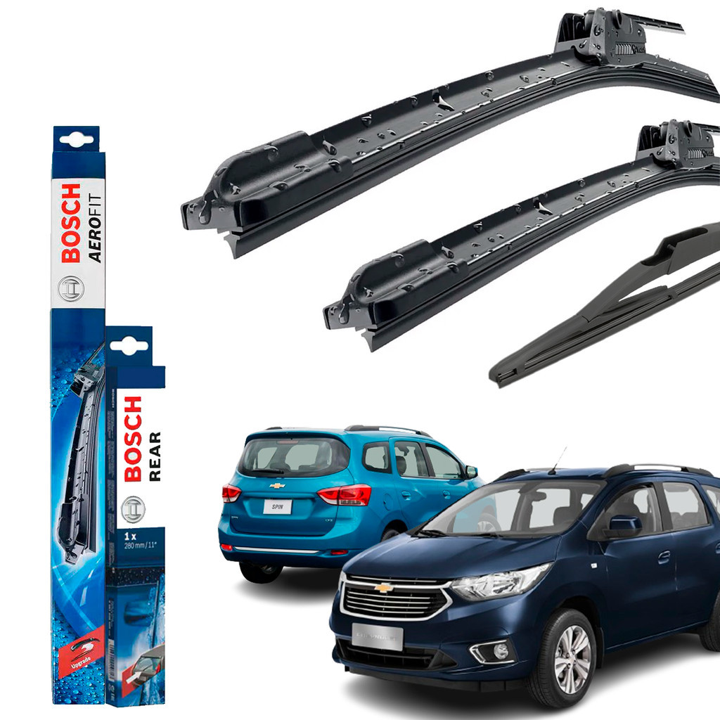 Kit Jogo Palheta Dianteira e Traseira Spin 2012 Até 2022 - Original Bosch em Oferta na Shopee