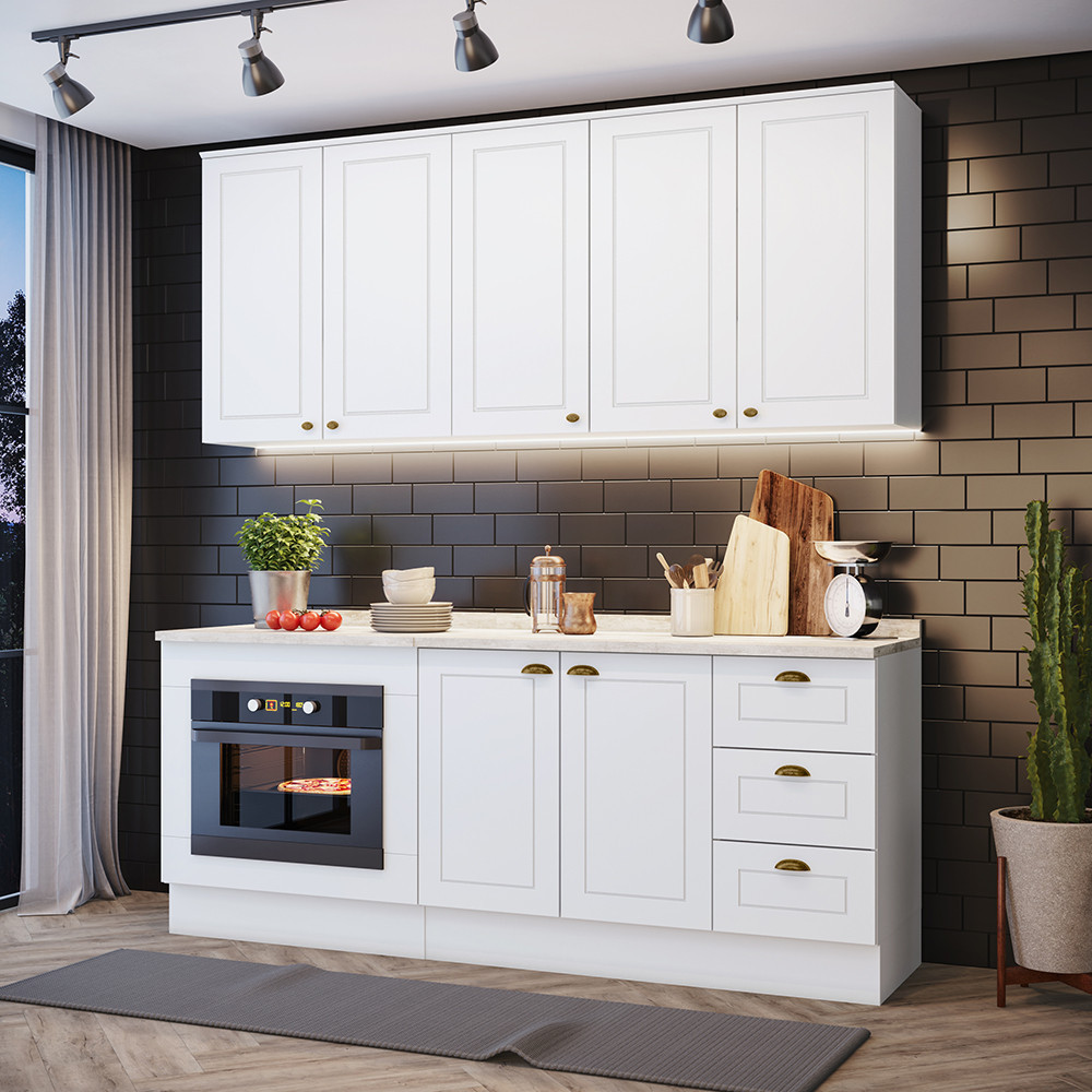 Imagem Cozinha Compacta Com Módulo Forno De Embutir Amy Casa 812