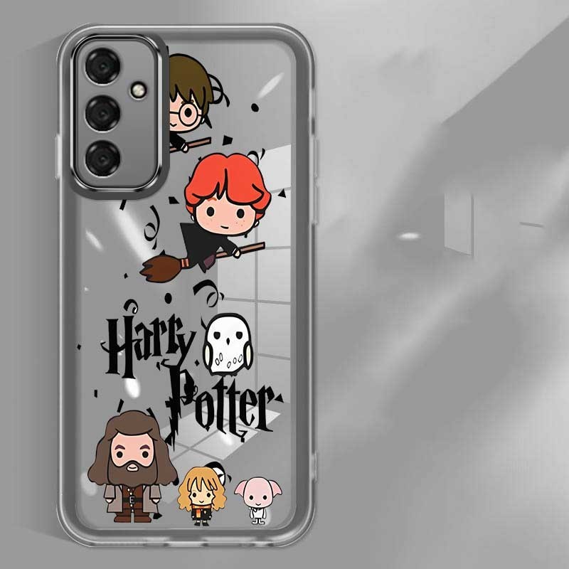 Samsung Galaxy M35 5G M 35 Wand Potters Cartoon Harries Caixa De Telefone Protetor De Câmera Candy Transparente Capa Completa Macia