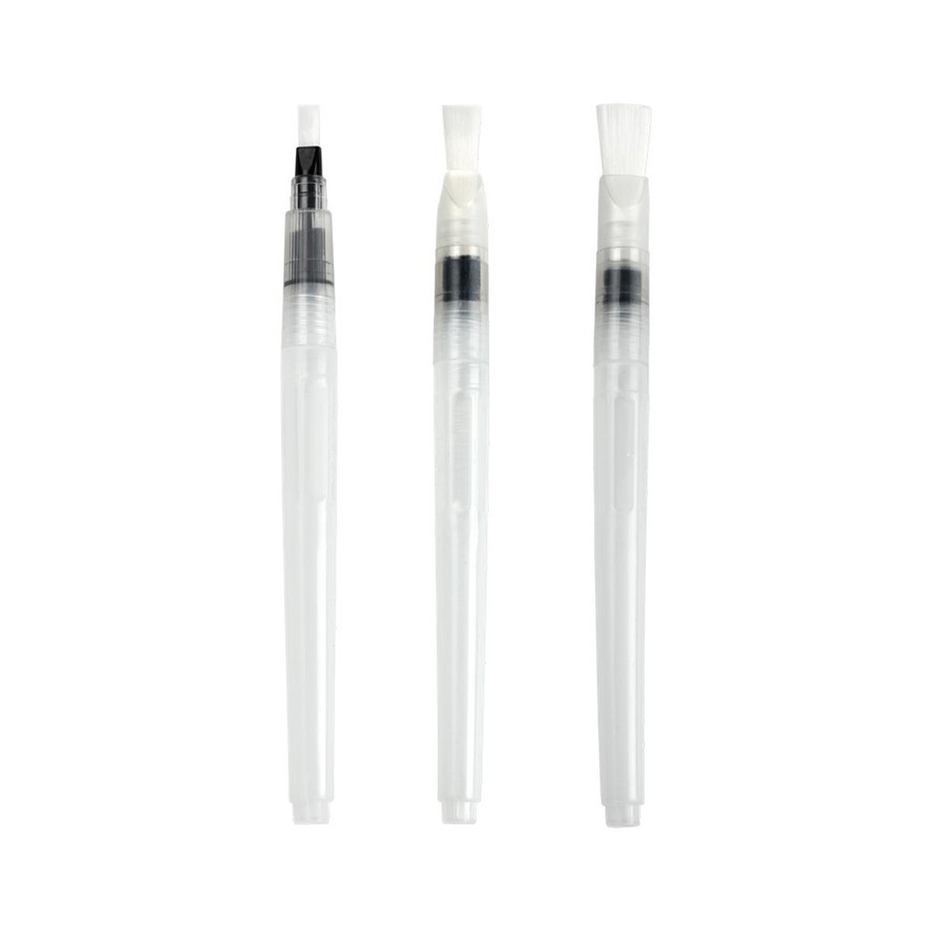 Kit 3 Pincéis chanfrados reservatório Waterbrush Confeitaria em Oferta na Shopee