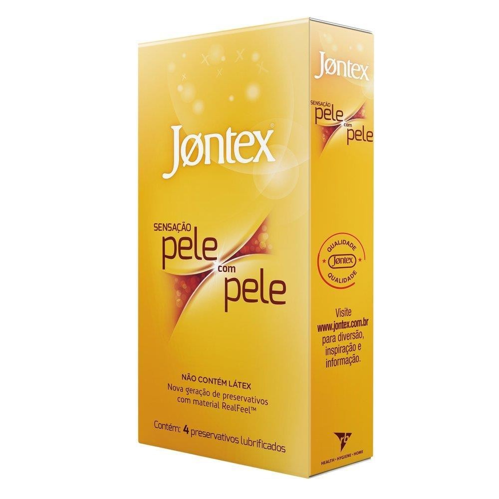 JONTEX PRESERVATIVO SENSAÇÃO PELE COM PELE DE 4 UNIDADES em Oferta na Shopee