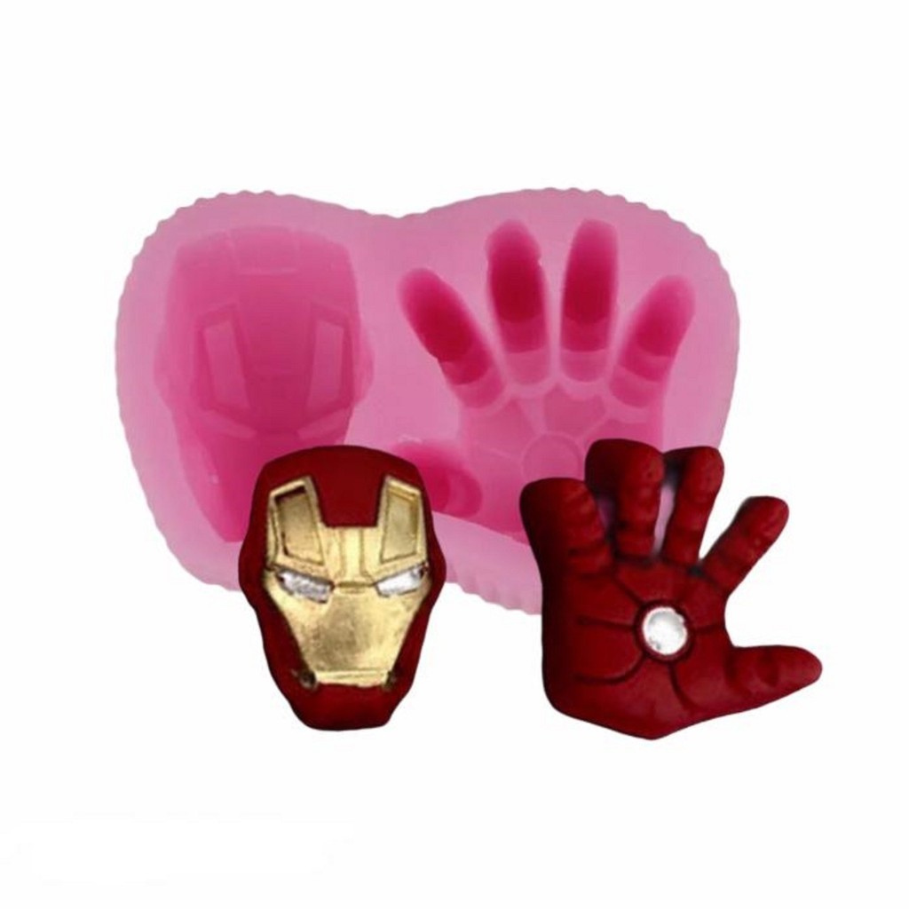 MOLDE DE SILICONE HOMEM DE FERRO em Oferta na Shopee