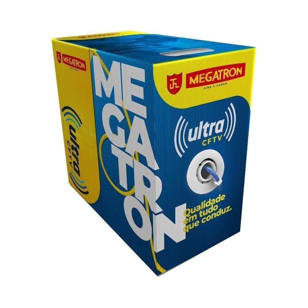 Cabo Ultra CFTV Megatron Mega Alarme 4 Pares CCA 300m Azul - Home Appliances