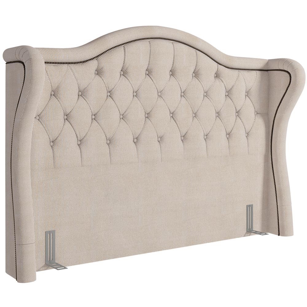 Cabeceira Cama Box Casal 140 cm P05 Lisboa Linho Creme - Lyam Decor - Home & Living