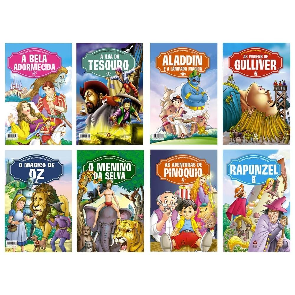 Coleção Quadrinhos Contos Clássicos - Kit com 4 Quadrinhos em Oferta na Shopee