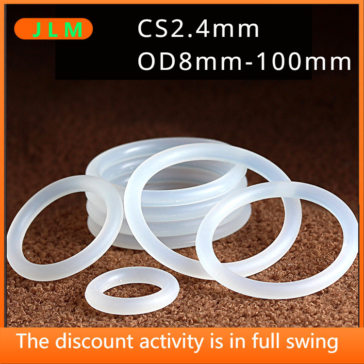 (((JLMA4) [CS2.4mm * Od8mm-100mm] O-Ring de borracha de Silicone, junta, resistente a altas temperaturas, anel de borracha, anel de vedação à prova d'água