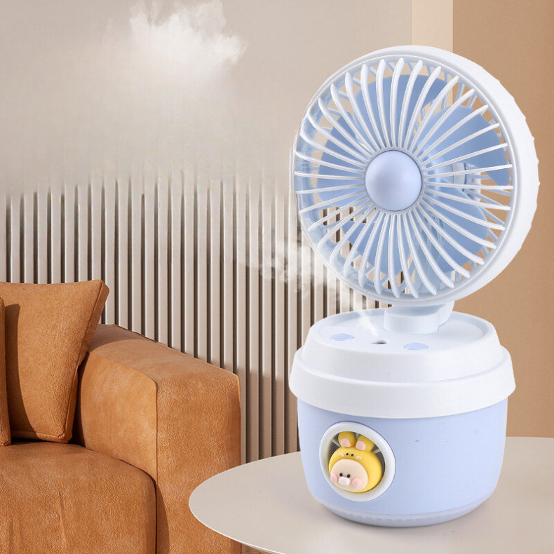 Ventilador Recarregável Portátil em forma de Copo Com Umidificador de Névoa Resfriado a Água