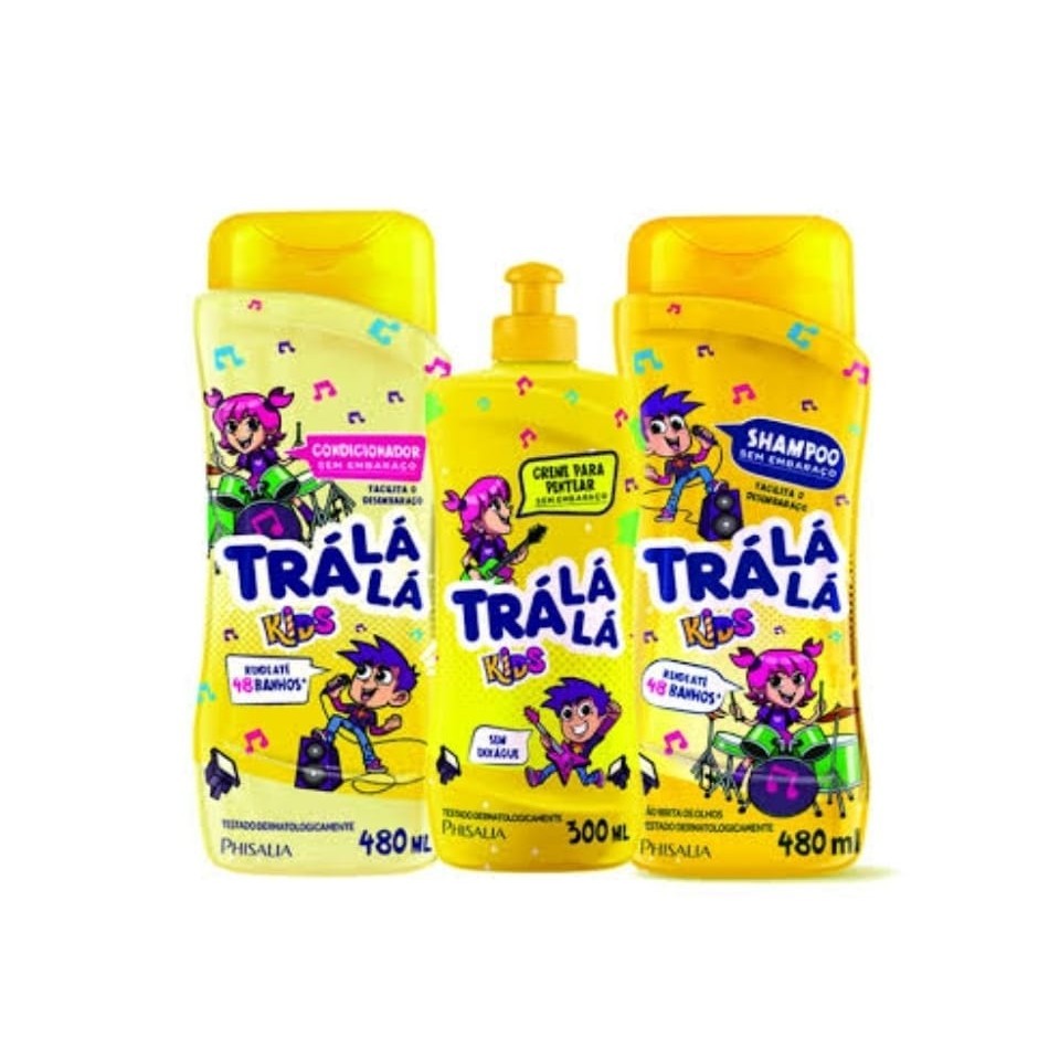 Kit Tra La La Sem Embaraço Shampoo 480ml + Condicionador 480ml + Pentear 300ml