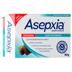 Sabonete Facial Asepxia Esfoliante 80g - Microesferas de Arroz e Antioleosidade