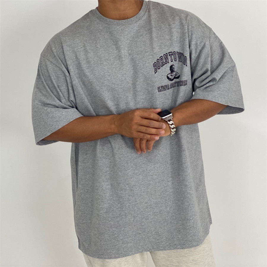 Camisa Camiseta Oversized Algodão Olympia Esportiva Confortável Verão Fitness Bodybuilding Confortavel