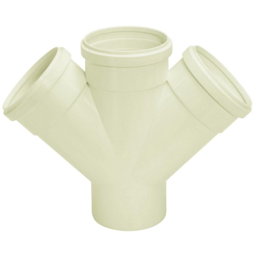 Junção Dupla Esgoto 75mm Amanco em Oferta na Shopee
