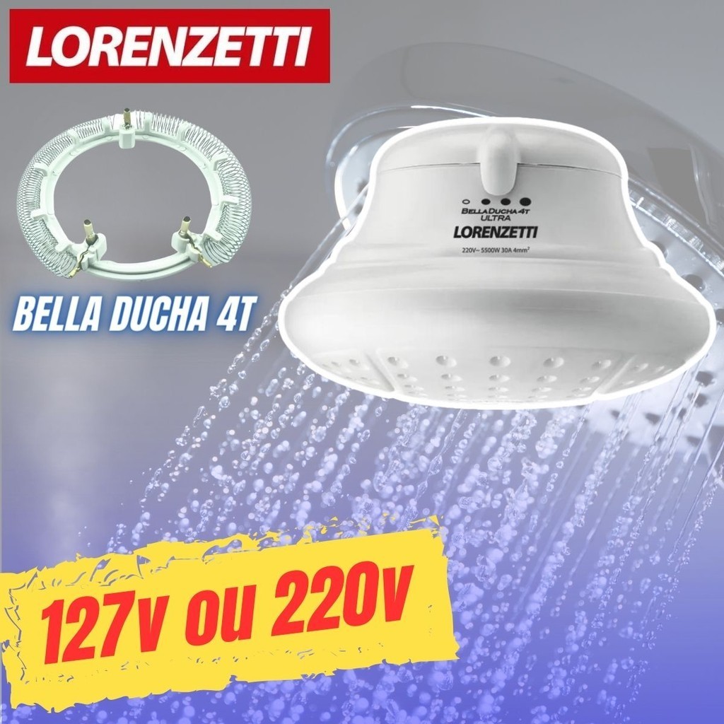 Resistencia Chuveiro Lorenzetti Bella Ducha 110v 220v Compativel 6800w 5500w