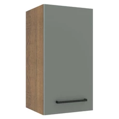 Armário de Cozinha Aéreo 35 cm 1 Porta Rustic/Cinza Agata Madesa