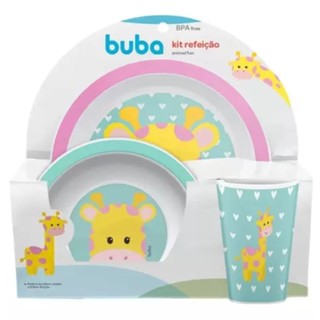 Kit Refeição Animal Fun Girafa 10736 - Buba em Oferta na Shopee