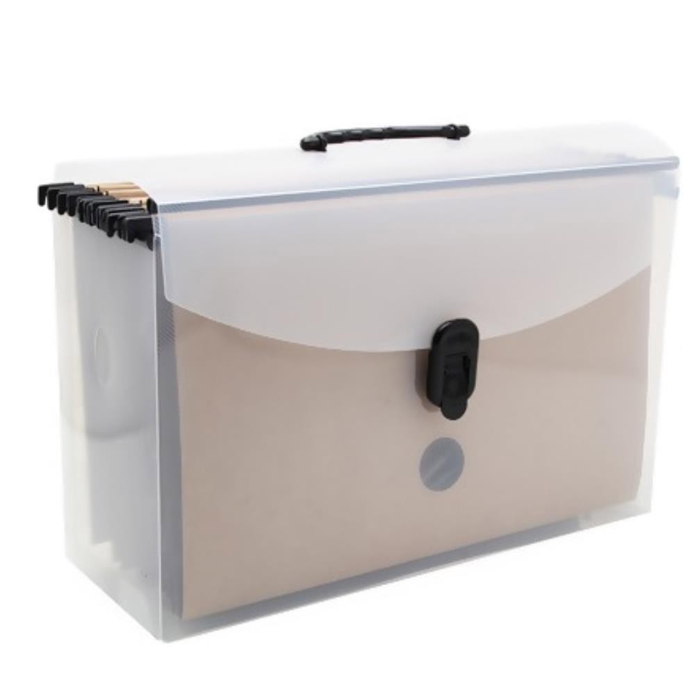 Maleta Arquivo Com 10 Pastas Kraft Cristal Delloplast em Oferta na Shopee