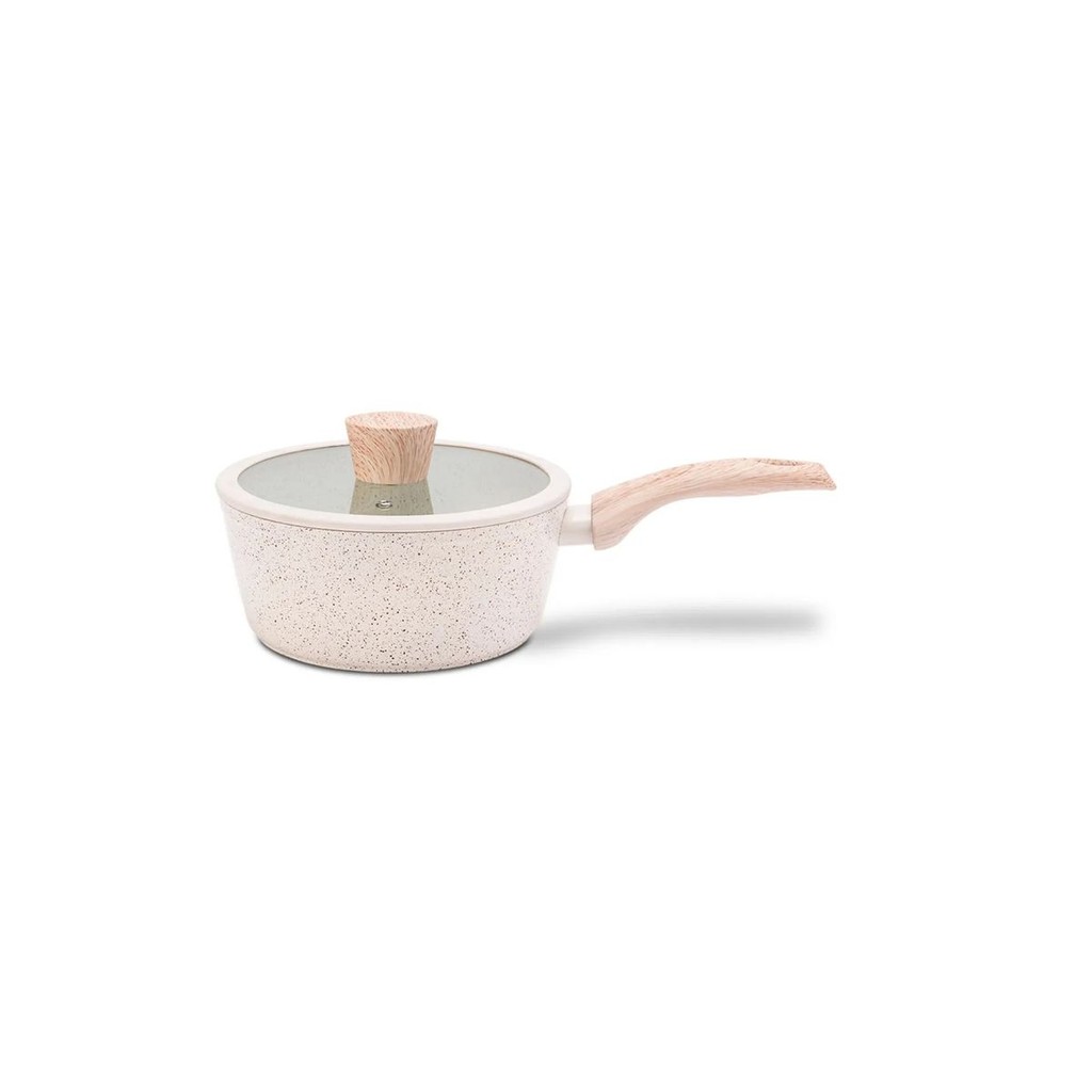 Panela de Indução com Tampa Brinox Ceramic Life Sirius Vanilla - Ø18 cm - 1,5 Litros Revestimento Cerâmico Antiaderente em Oferta na Shopee