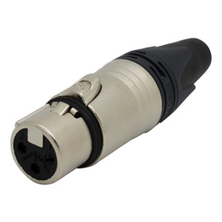 kit 10 Conector xlr canon Femea preto alta qualidade em Oferta na Shopee