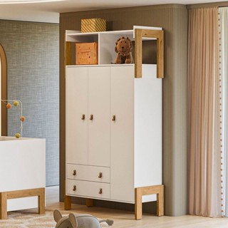 Guarda-roupa 3 Portas / 2 Gavetas com Nicho Fantasia em Oferta na Shopee
