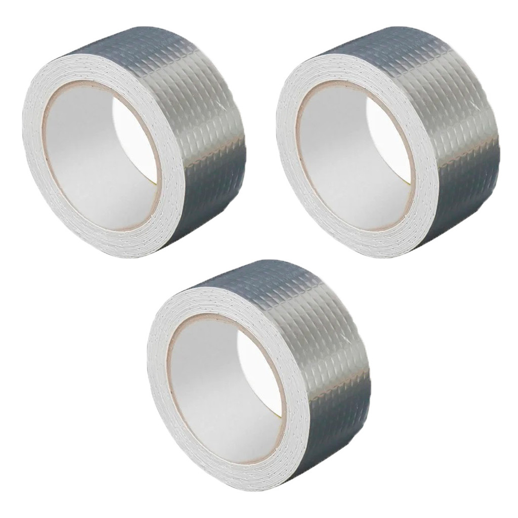 Kit 3x Fita Impermeavel Butilica Aluminio Silver Tape Vedação em Oferta na Shopee