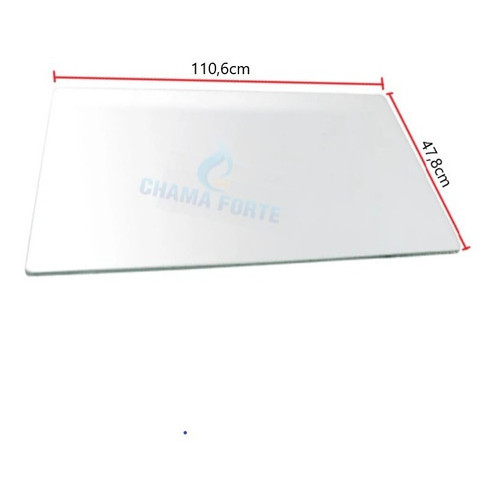VIDRO PARA Arke 30 Frangos Sem Furo  Vidro Frangueira Assadeira  1106X478 mm