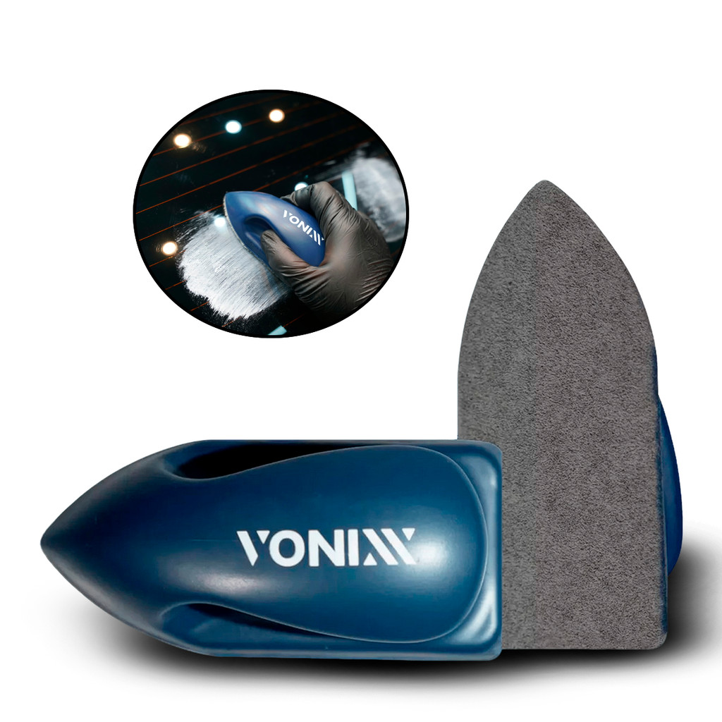 Escova Limpeza Vidro 11,5x5,5cm Vonixx - Remove Marcas D’Água, Ergonômica, Ideal p/ Vidro e Couro