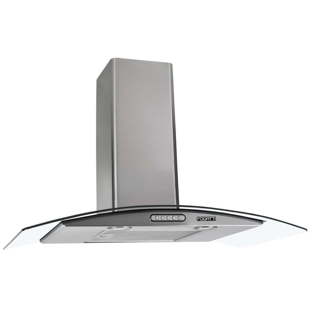 Coifa Parede Vidro Curvo Slim Inox 4 à 6 Bocas 80cm Fogatti 220V