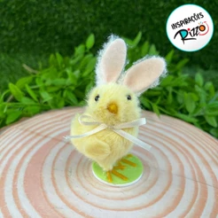 Enfeite Decorativo de Páscoa - Pintinho Olhando para Direita - 9cm - 1 unidade - Cromus - Rizzo