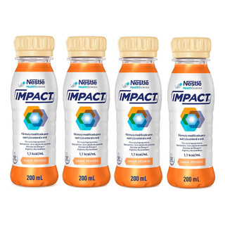 Kit 4 Impact Nutrição Enteral e Oral Pêssego 200ml em Oferta na Shopee