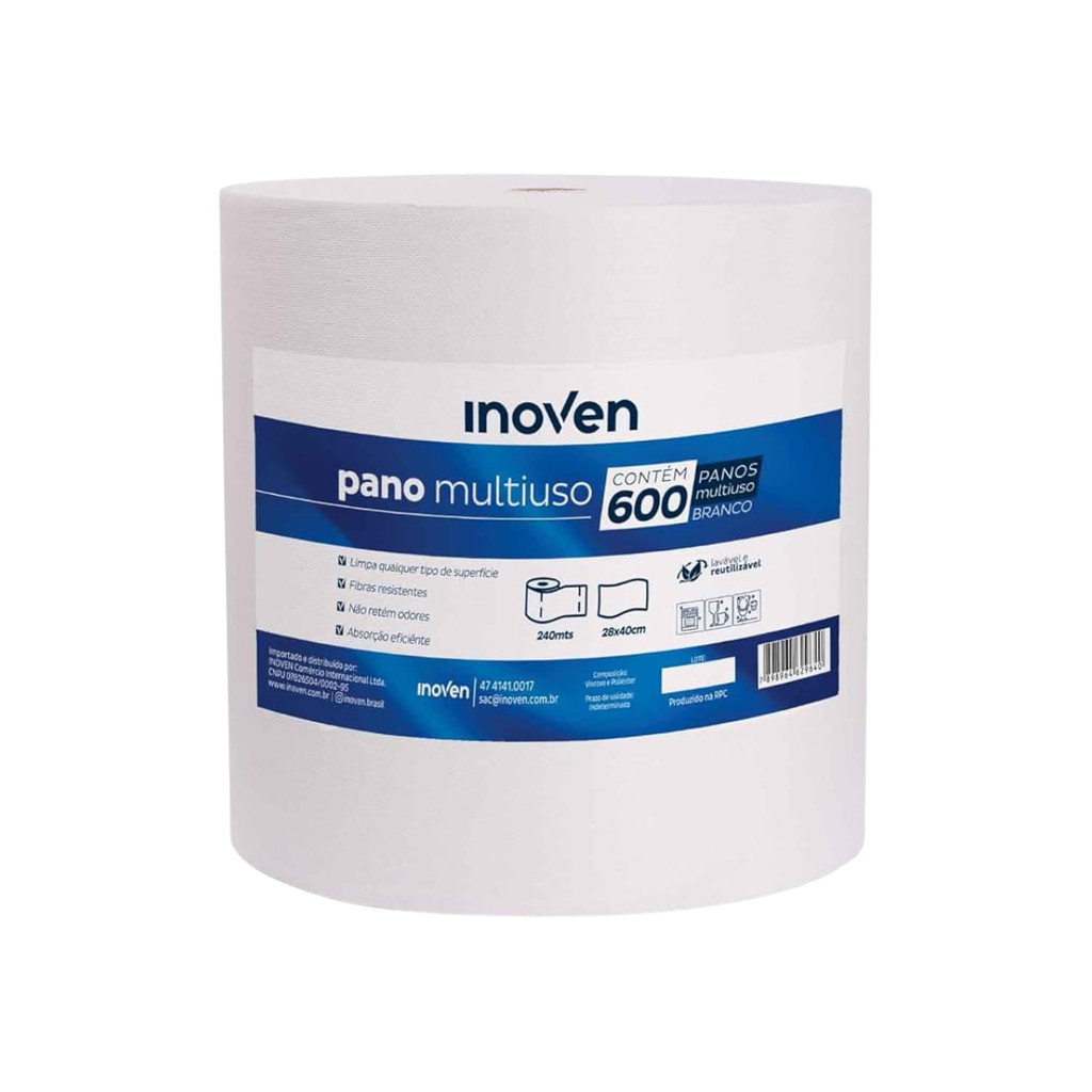 Pano Multiuso Branco 28cmx240m Inoven em Oferta na Shopee