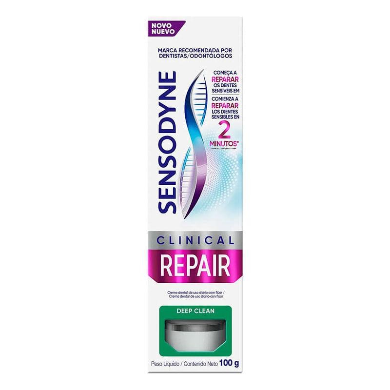 Creme Dental Sensodyne Clinical Repair Dentes Sensíveis 100g em Oferta na Shopee