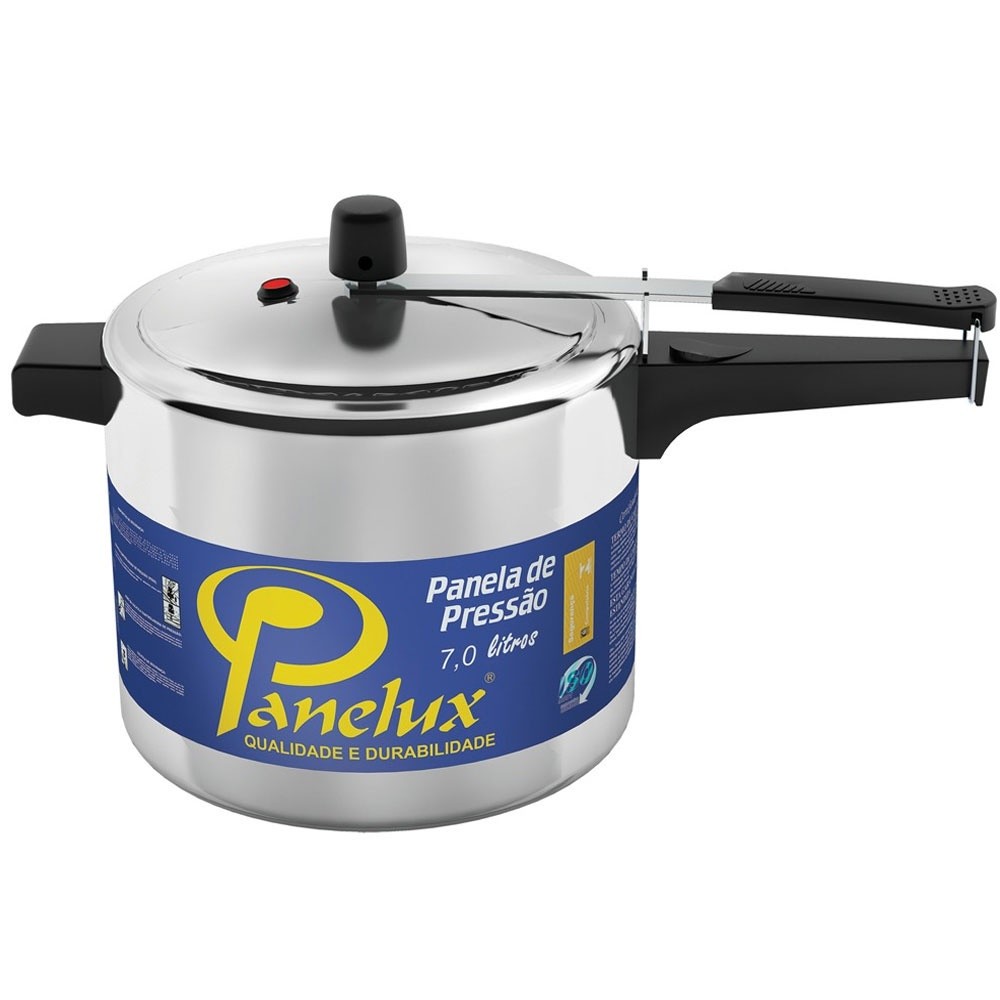 Panela de Pressão 7 Litros Panelux Alumínio Polido em Oferta na Shopee