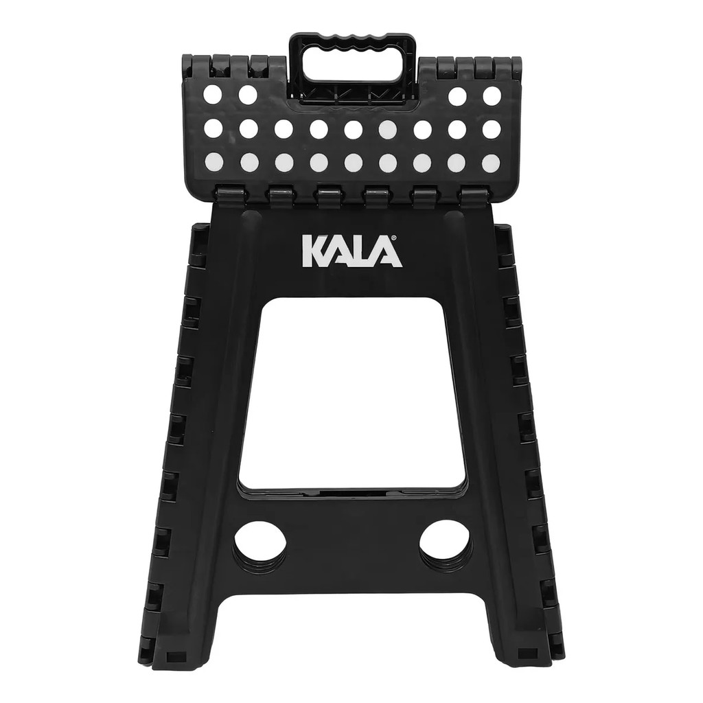 Banqueta Plástica Multiuso Dobrável 450mm até 150kg Preta KALA em Oferta na Shopee