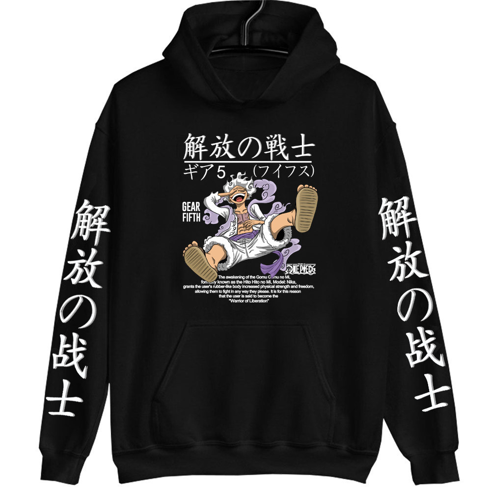 Moletom Blusa Anime One Piece Monkey D Luffy Gear 5 Casaco de Frio com capuz SUPER QUENTINHO