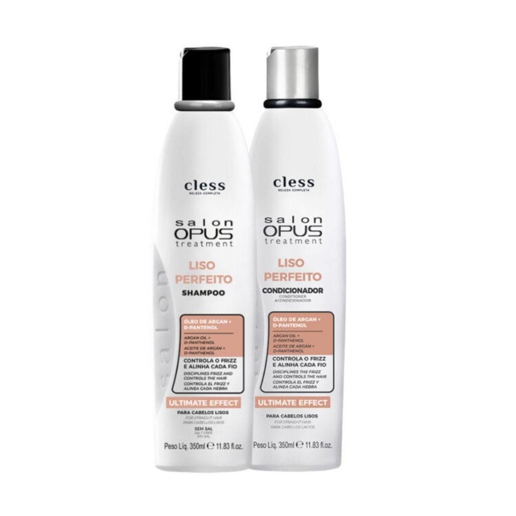 Kit Salon Opus Liso Perfeito 2pc (Sh 350ml + Cond 350ml) em Oferta na Shopee