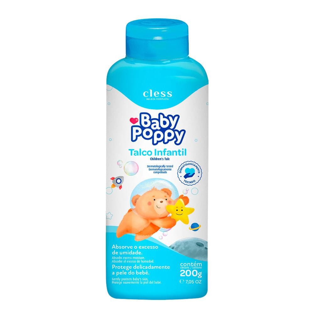 Talco Infantil Baby Poppy 200g em Oferta na Shopee