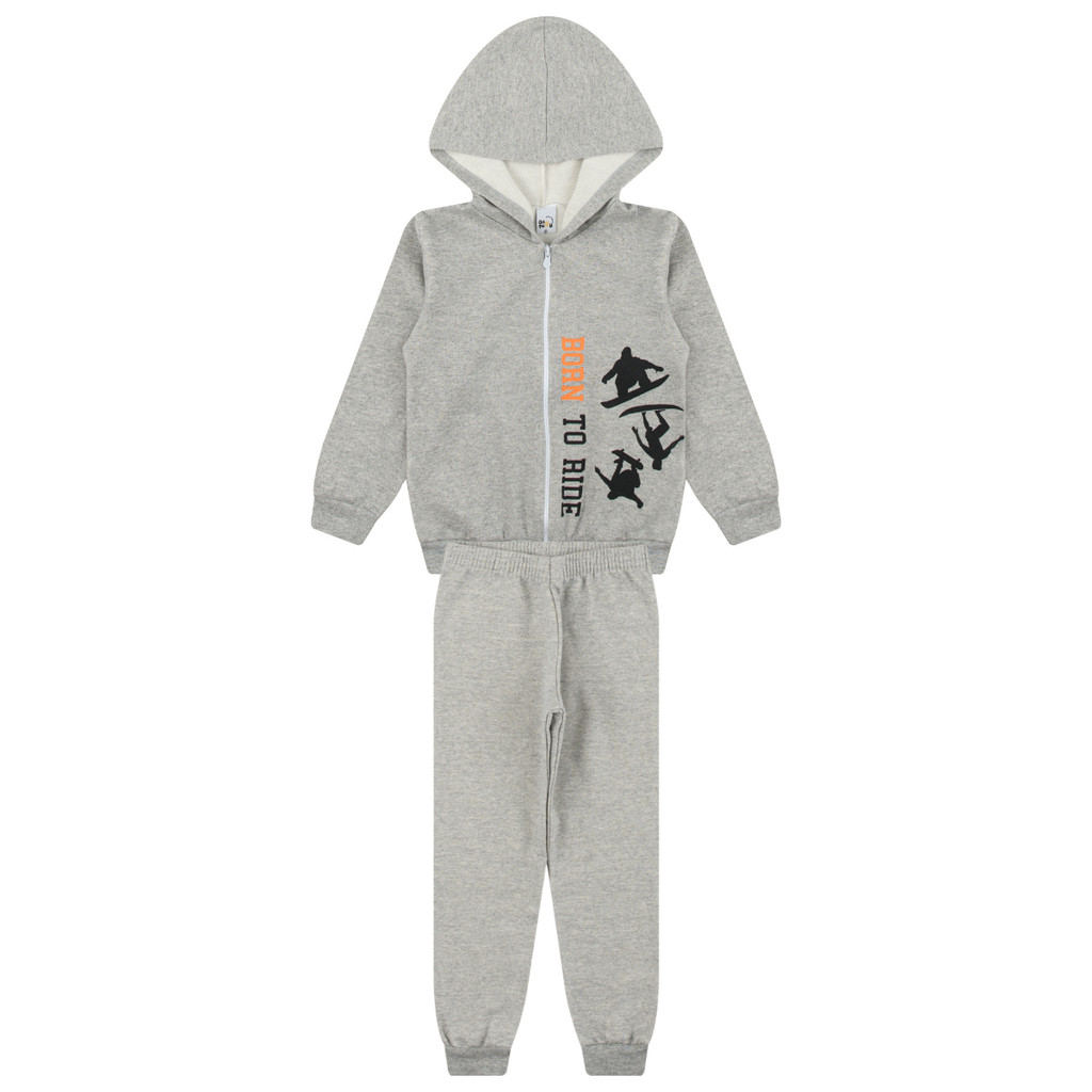 Conjunto Infantil Masculino Jaqueta Born To Ride