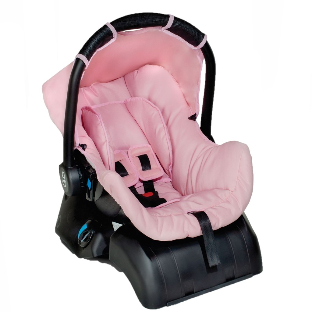 Conjunto Bebê Conforto Galzerano Grid Rosa com Base p/ Carro em Oferta na Shopee