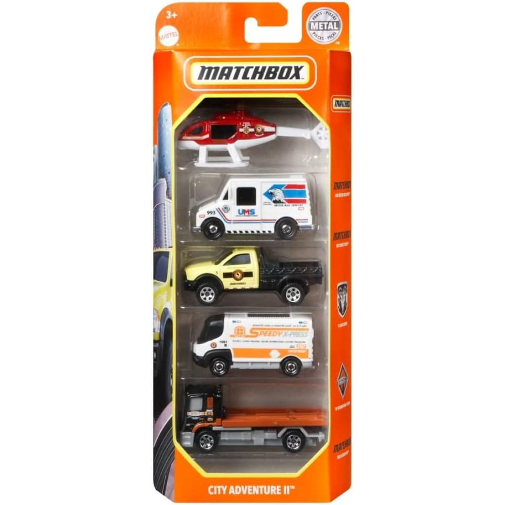 MATCHBOX PACOTE COM 05 CARROS BASICOS ESCALA 164 SORTIMENTO C1817   T6980 7 - Hobbies & Collections