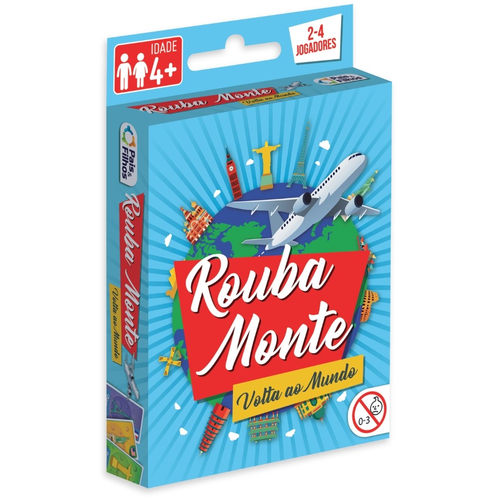 JOGO ROUBA MONTE VOLTA AO MUNDO 55 CARTAS PAIS E FILHOS BRINQUEDO RACIOCÍNIO LÓGICO CRIANÇAS BARALHO em Oferta na Shopee