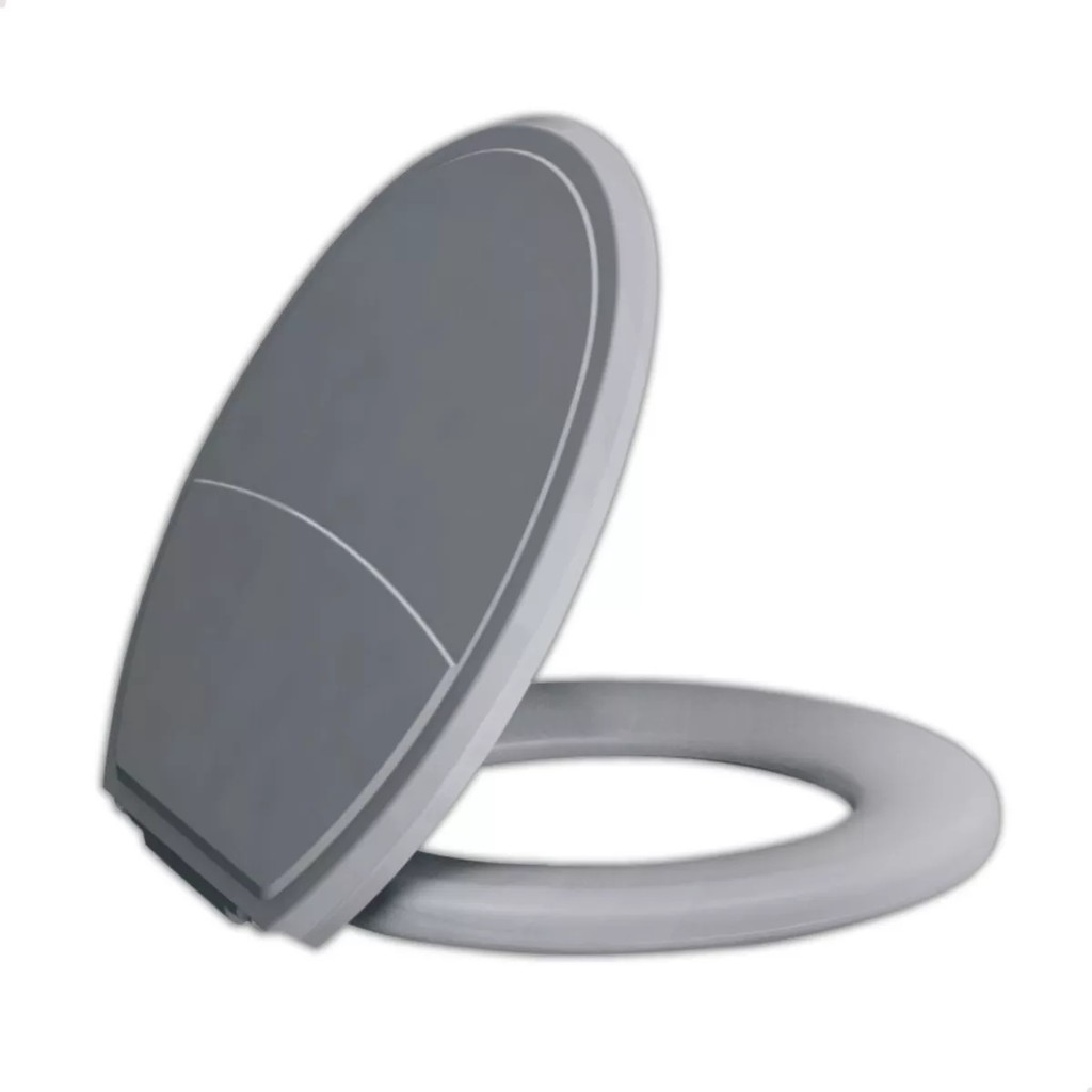 Tampa Assento Vaso Sanitário Almofadado Oval Universal - Plus Slim — imagem 2 de 2