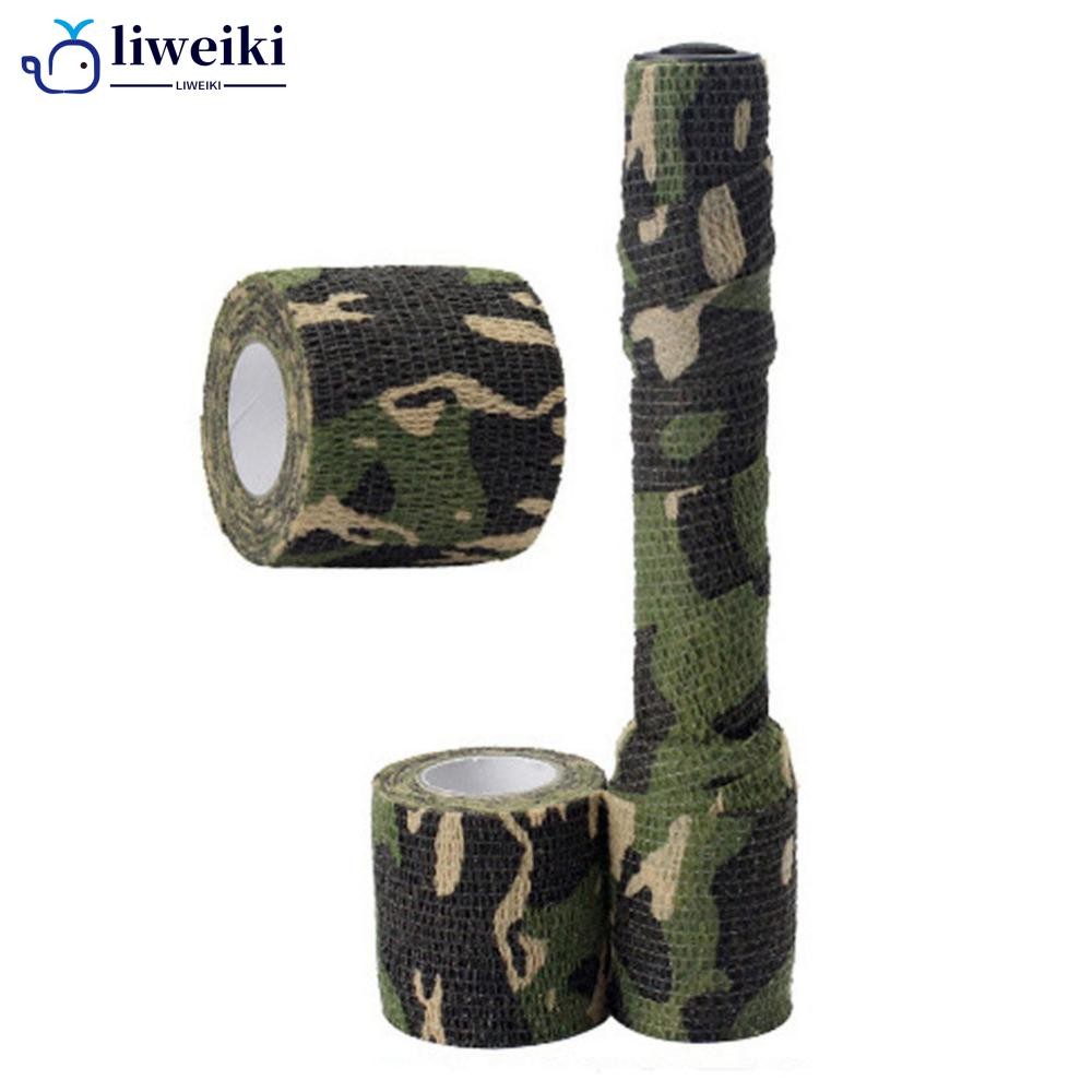 LIWEIKI Impermeável Camo Envolve Caminhadas Acampamento Caça Camuflagem Fita Bicicleta Adesivo F8G4