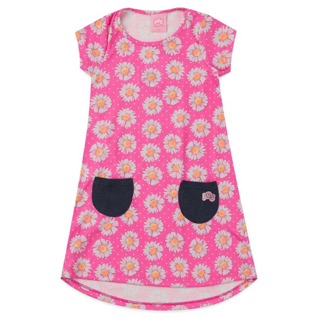 Vestido Menina Infantil Estampado – Moda Verão Confortável e Fresquinha 100% Algodão
