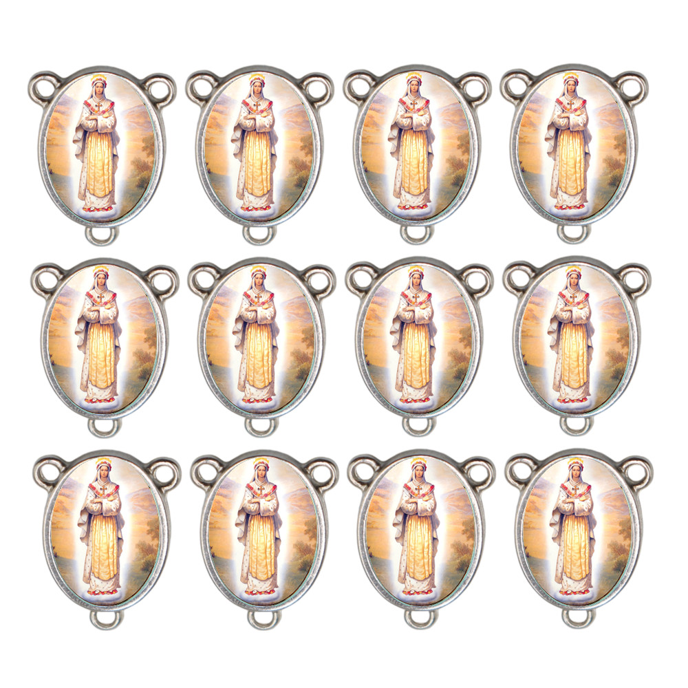 10 Entremeios Oval Nossa Senhora Salete Montagem de Terços Catolicos