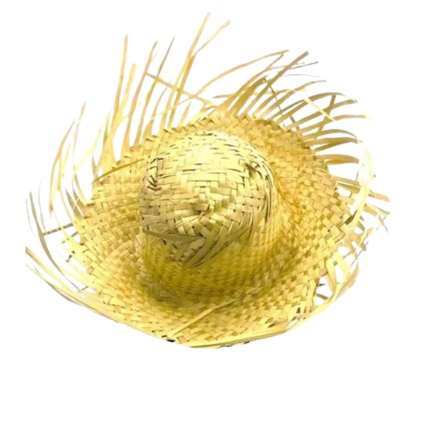 Chapéu Palha 100 Unidades Desfiado Festa Junina Caipira C/Nf