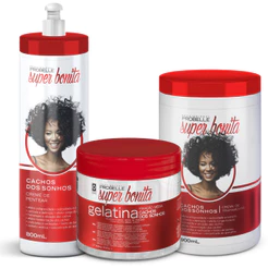 KIT CACHOS DOS SONHOS ( PENTEAR + GELATINA 500G + TRATAMENTO) Probelle